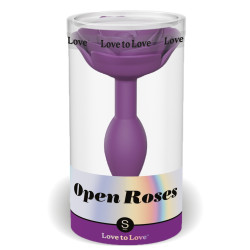 Love to Love Plug anal Bijou Open Roses S 8 x 2.9cm Violet
